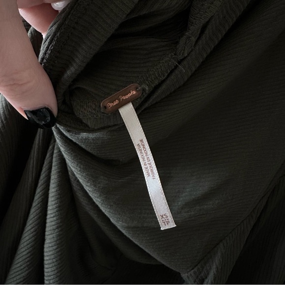 Free People • Shimmy and Shake Army Green Low Back Top - Picture 9 of 10